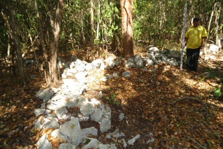 La aldea maya en Mahahual, Quintana Roo fue hallada por habitantes del lugar, quienes dieron aviso al INAH para su inspección. Foto tomada del sitio www.inah.gob.mx