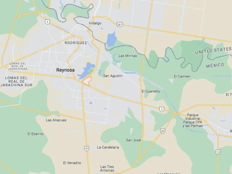 El hallazgo se reportó en terrenos de la colonia La Escondida en Reynosa, Tamaulipas. Imagen tomada de Google Maps

