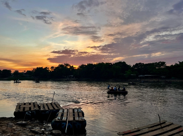 El río Suchiate es utilizado para el cruce irregular de migrantes de Guatemala a México y algunos crímenes estarían relacionados con las actividades ilícitas en esa zona. Foto Edgar H. Clemente

