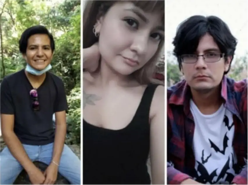 Los hermanos Ana Karen, de 24 años; José Alberto, de 29 y Luis Ángel, de 32; con apellidos González Moreno fueron localizados sin vida por sus familiares la mañana del domingo. Foto difundida en redes 