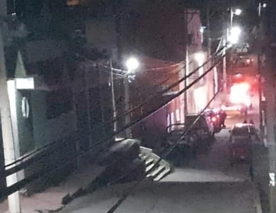 Calle del poblado de San Isidro, en el municipio de Santiago Tulantepec, donde fueron encontrados los cuerpos de tres mujeres. Foto 'La Jornada'