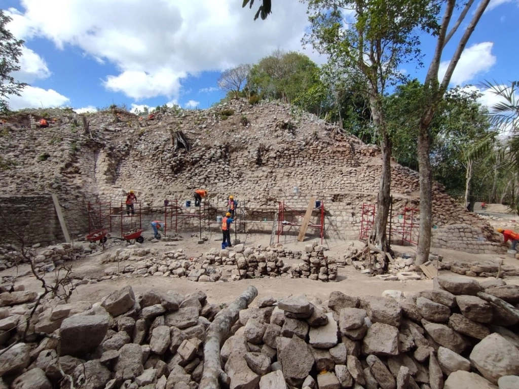En la Acrópolis de la Zona Arqueológica de Ek’ Balam, en imagen de archivo. Foto Cuartoscuro 