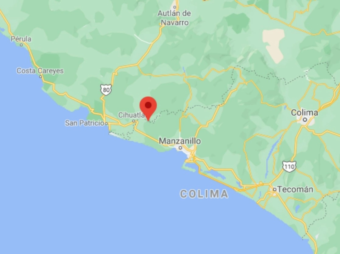 Personal de la Fiscalía Especializada en Desaparición de Personas de la FGE localizaron  el cuerpo de una mujer en la comunidad de El Charco, en Manzanillo, Colima. Imagen tomada de Google Maps