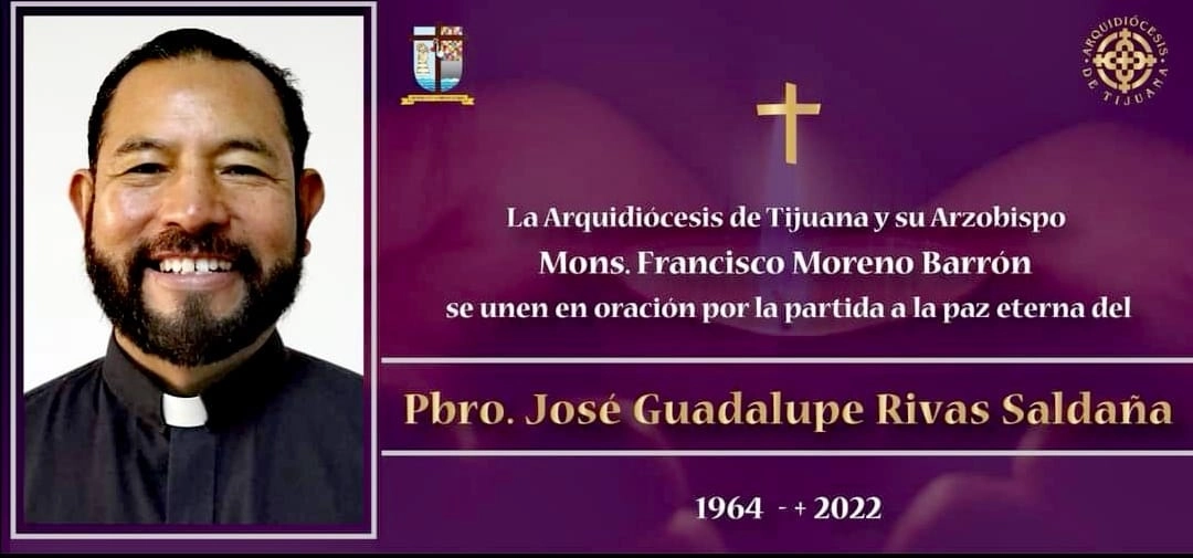 El sacerdote José Guadalupe Rivas y otra persona aún no identificada fueron asesinados y sus cuerpos encontrados en un rancho de Tecate, donde el párroco solía descansar. Foto cortesía Arquidiócesis de Tijuana