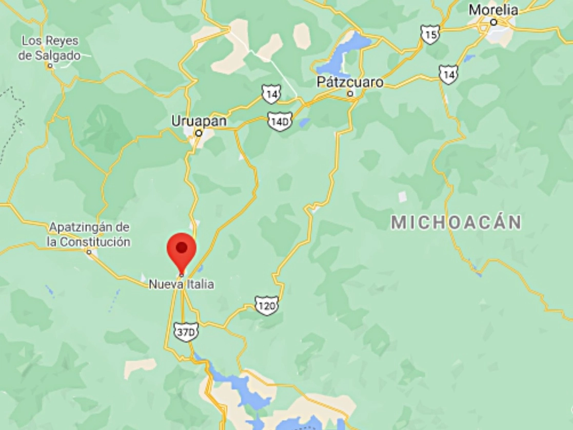 La víctima participaba en el combate a la delincuencia organizada en municipios como Apatzingán, Múgica, Gabriel Zamora, Parácuaro, Aguililla, Buenavista, entre otros, informaron fuentes castrenses. Imagen tomada de Google Maps