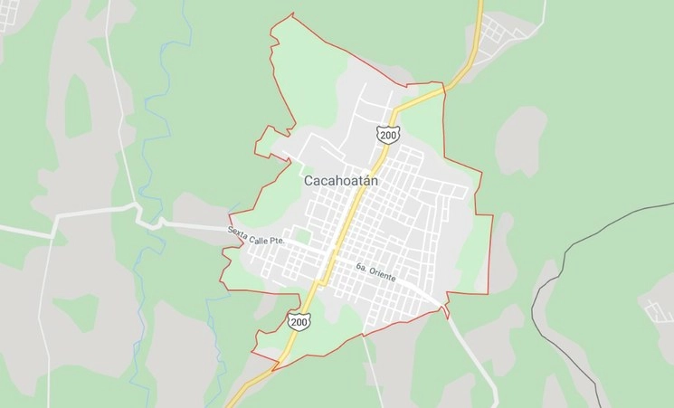 El cuerpo de una niña de seis años de edad fue encontrada en el ejido Faja de Oro, municipio de Cacahoatán. Captura de imagen de Google Maps