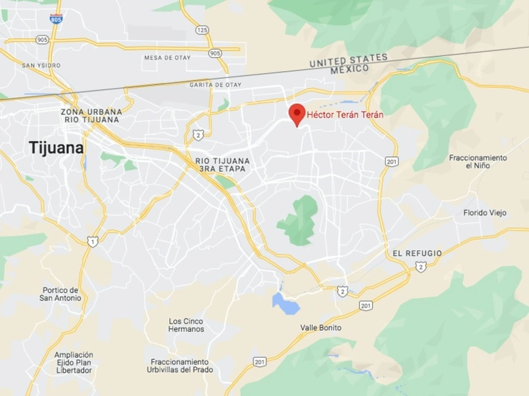 Los cuerpos de las víctimas se encontraron apilados en la caja de una unidad tipo pickup en la estación de gasolina ubicada en el boulevard Héctor Terán de la zona este de Tijuana, Baja California. Imagen tomada de Google Maps

