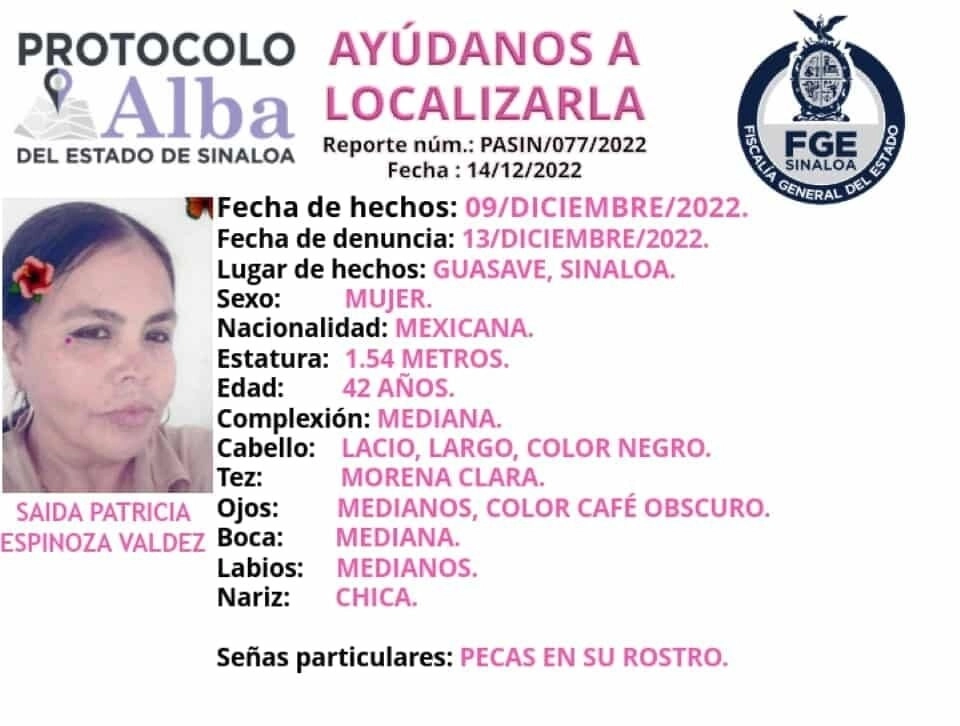 La mujer fue vista por última vez en su domicilio, ubicado en la comunidad El Cubilete, muy cercano al sitio donde localizaron el cadáver. Foto FGE Sinaloa

