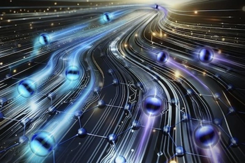 Recreación artística de la supercarretera realizada con grafeno romboédrico. Foto Europa Press