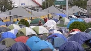 Campamento de migrantes en Matamoros, Tamaulipas. Foto La Jornada/ archivo