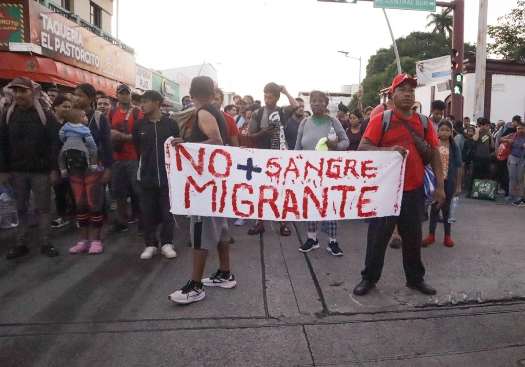 Caravana de migrantes que buscan llegar a Estados Unidos recorriendo el territorio nacional. Foto Cuartoscuro 
