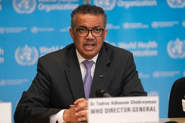 El jefe de la OMS, Tedros Adhanom Ghebreyesus, explicó que aumenta en el mundo la subvariante del covid Omicron EG.5. Foto Europa Press / Archivo