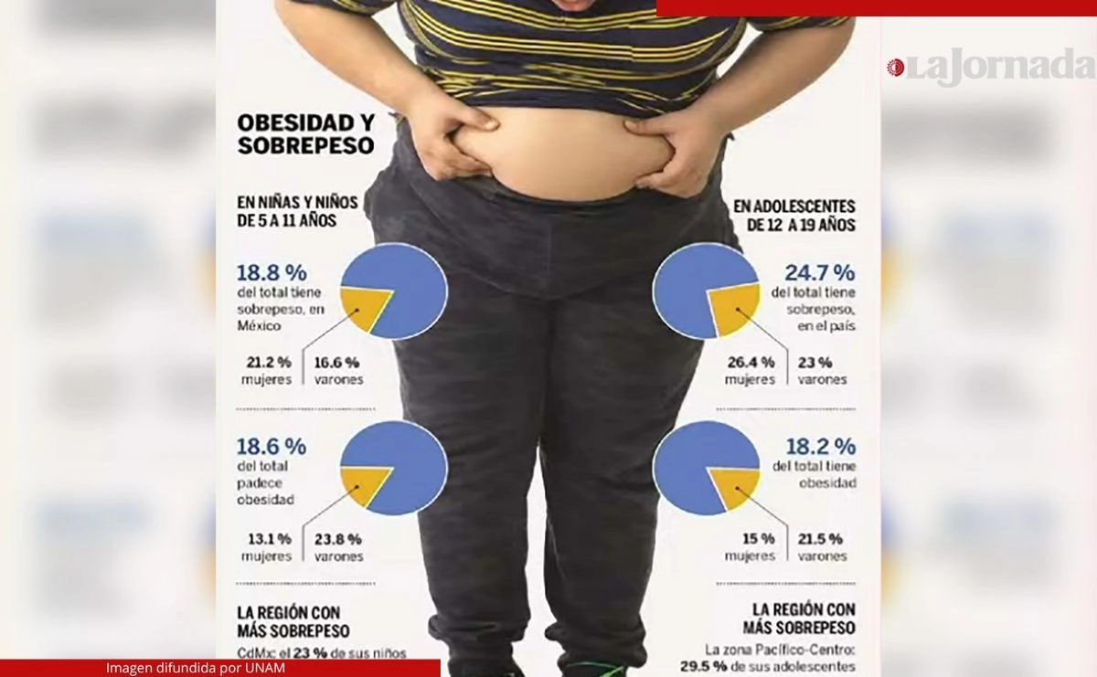 Según un estudio realizado en la UNAM niñas y niños de siete a 12 años con obesidad, sobrepeso y peso normal,  mostraron un retardo en la sensación de gratificación, dificultades de cognición social, pobre autorregulación emocional, menor flexibilidad cognitiva, decisiones emocionales desfavorables y bajo control de la inhibición.