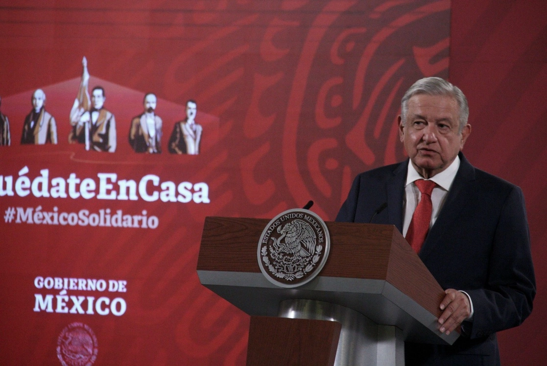 Durante la conferencia matutina del presidente López Obrador, desde Palacio Nacional. Foto Cuartoscuro 