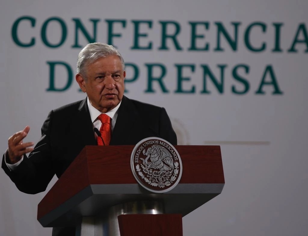 El presidente Andrés Manuel López Obrador durante la conferencia de prensa matutina en Palacio Nacional, el 3 de junio de 2021. Foto Guillermo Sologuren
