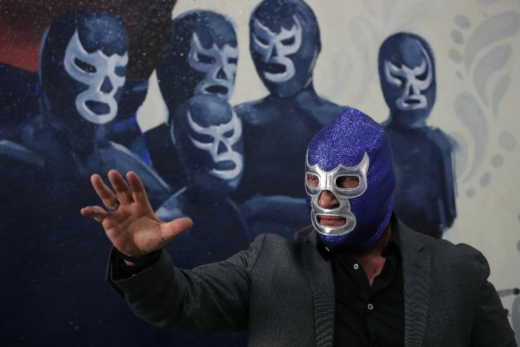 ‘El Demonio Azul’ comentó que seguirá activo en el cuadrilátero hasta llegar a las cuatro décadas. Foto Yazmín Ortega Cortés 