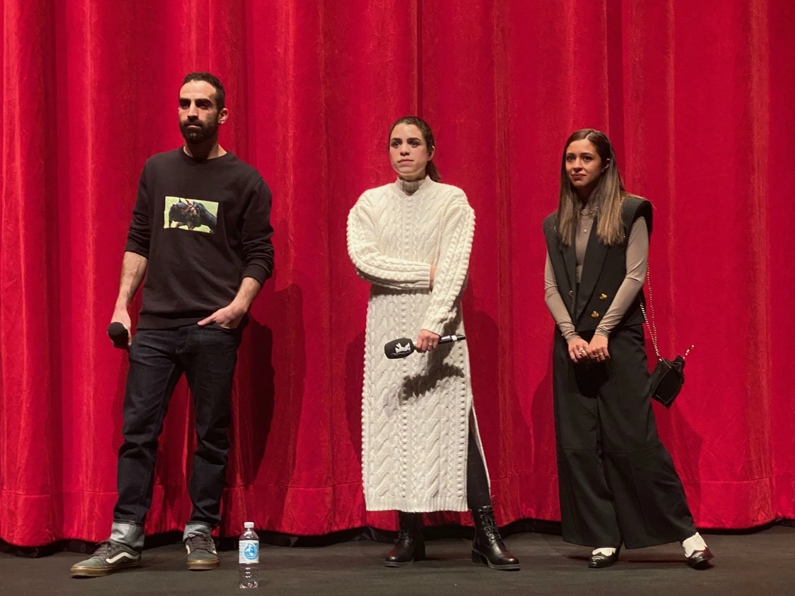 El equipo de Heroico en la Berlinale. David Zonana, el realizador a la izquierda en la ronda de preguntas y respuestas al final de la proyección. Foto Alia Lira Hartmann 