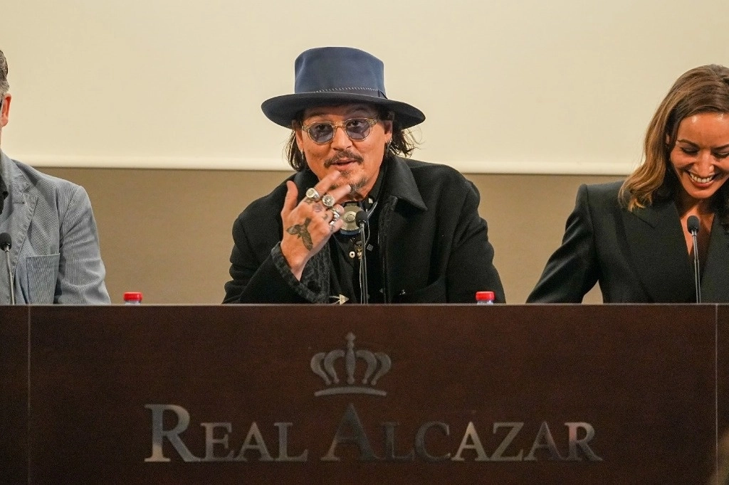 Johnny Depp en una rueda de prensa del Festival de Cine Europeo de Sevilla. Foto Europa Press