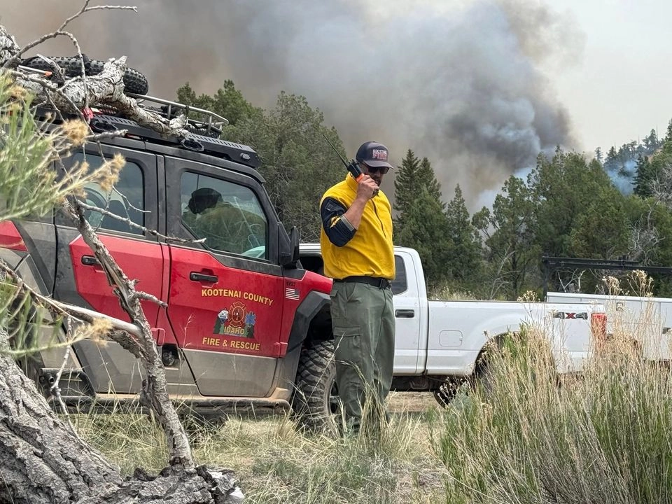 Bomberos en un incendio en el condado de Kootenai, en Idaho, en imagen de archivos. Foto