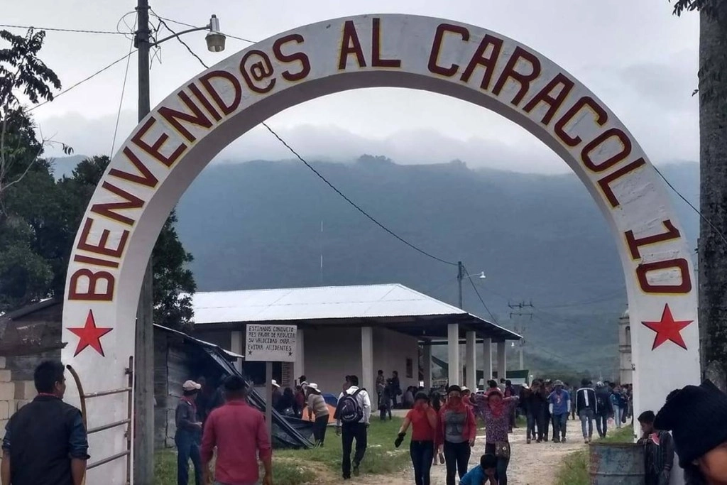 Un grupo de 15 hombres armados atacó este lunes la comunidad autónoma zapatista 16 de Febrero, ubicada en el municipio Lucio Cabañas, del oficial Ocosingo, en Chiapas. Foto tomada del sitio de https://frayba.org.mx/