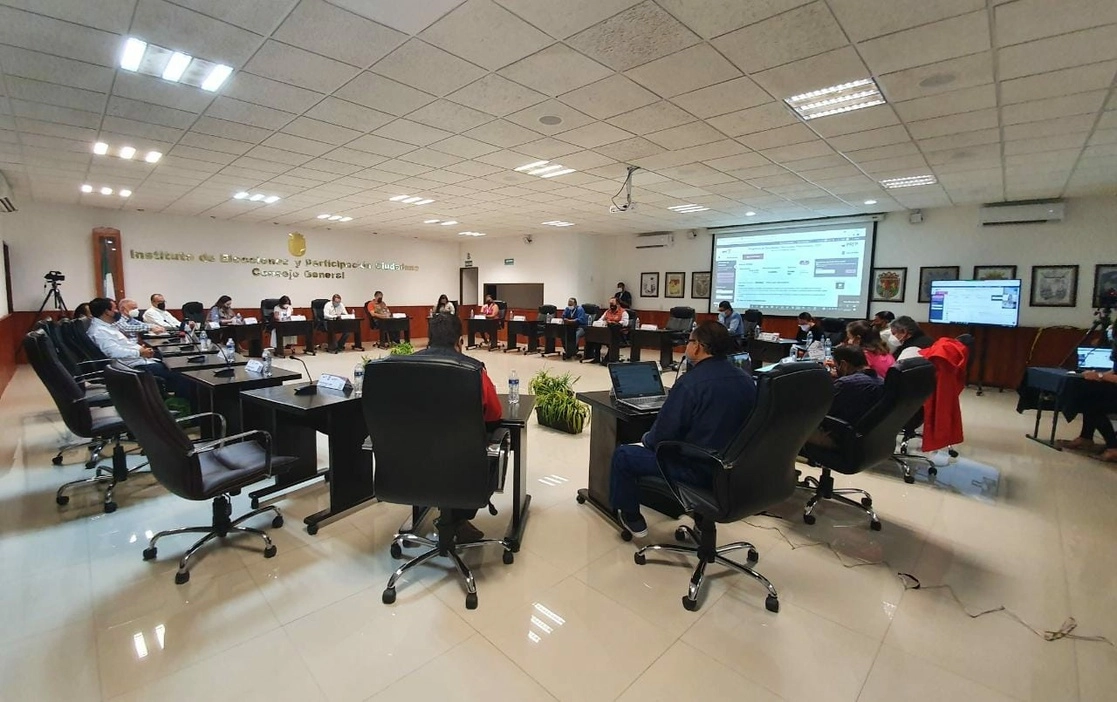 Reunión de los consejeros del IEPC de Chiapas. Foto @IEPCChiapas