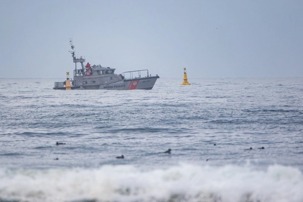 Continúa la búsqueda de los elementos de la GN nacional perdidos en costas de Ensenada, BC, el 21 de febrero de 2024. Foto Edgar Lima Garrido 