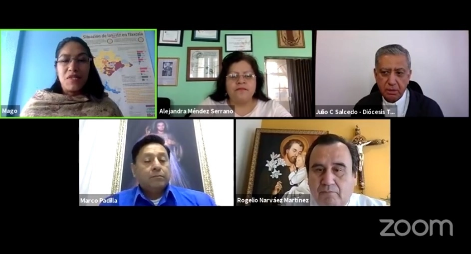 Se realizó el IX Congreso Diocesano Por la Dignidad de las Mujeres de manera virtual. Fotograma tomado del video publicado en la página de Facebook @DiocesisdeTlaxcala 