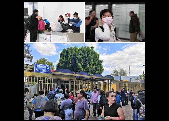Mientras en el aeropuerto la gente se previene, en hospitales y restaurantes las actividades se desarrollan de manera normal. Foto Pablo Ramos