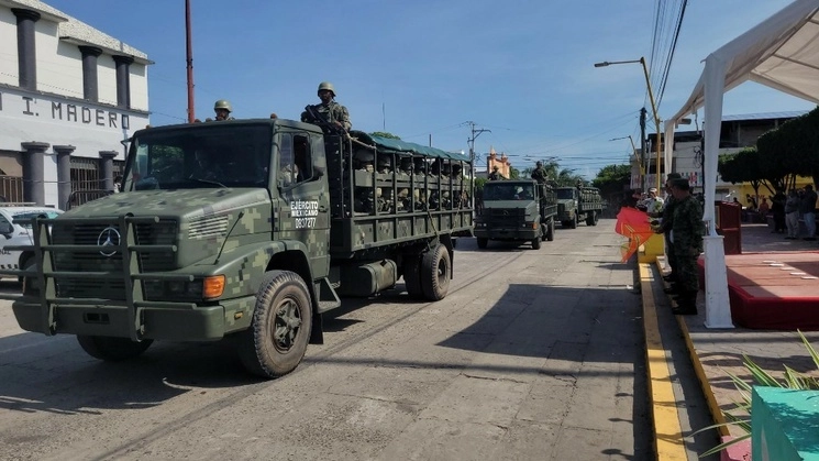 Elementos del Ejército y la Guardia Nacional llegan a San Cristóbal de las Casas, Chiapas. Foto La Jornada / Archivo
