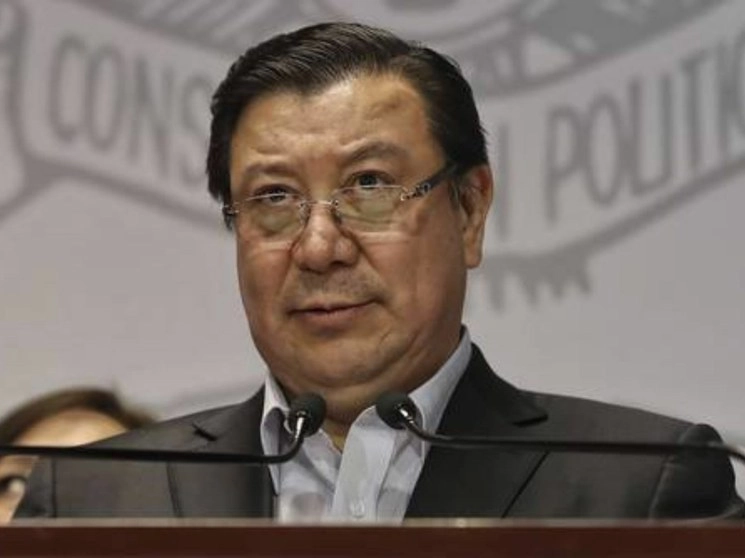 Gerardo Sosa Castelán, ex priísta y actual presidente del Patronato de la UAEH, durante una conferencia de prensa en la Cámara de Diputados en marzo de 2019. Foto Marco Peláez / Archivo

