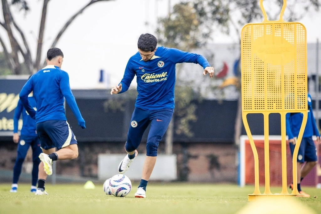 Entrenamiento de las Águilas rumbo a los cuartos de final de la Liga Mx, el 28 de noviembre de 2023. Foto tomada de X @ClubAmerica