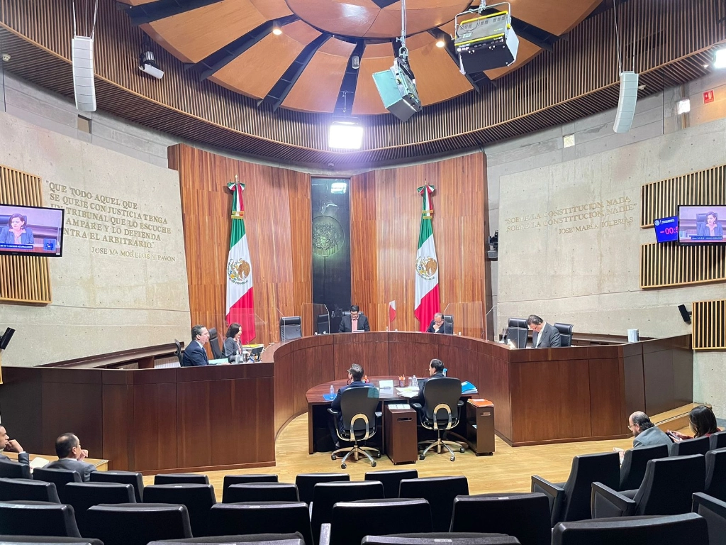 Durante la sesión de este miércoles del Tribunal Electoral. Imagen Fabiola Martínez 