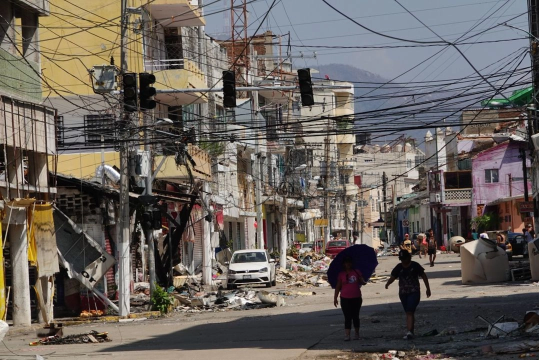 Aspecto de las afectaciones provocadas por el huracán 'Otis' en Acapulco, en 2023. Foto