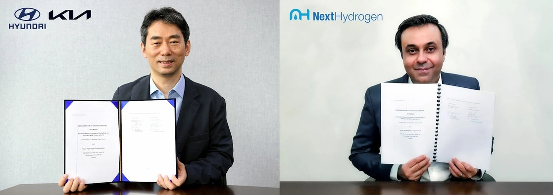 Hyundai Motor, Kia y Next Hydrogen firman un memorando de acuerdo para desarrollar un sistema avanzado de electrólisis de agua alcalina que ayude a producir hidrógeno verde de forma económica.
Foto. Cortesía Hyundai de México.
