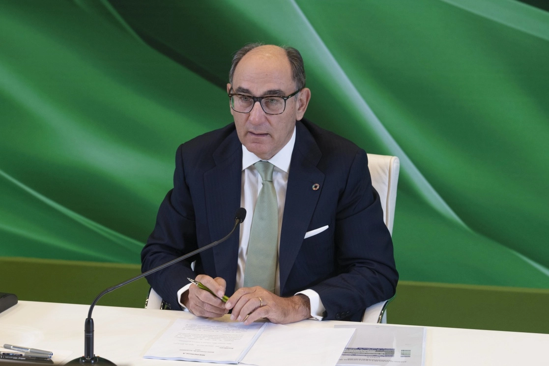 El presidente de Iberdrola, Ignacio Galán, durante la junta general de accionistas celebrada en Bilbao, España. Foto Europa Press