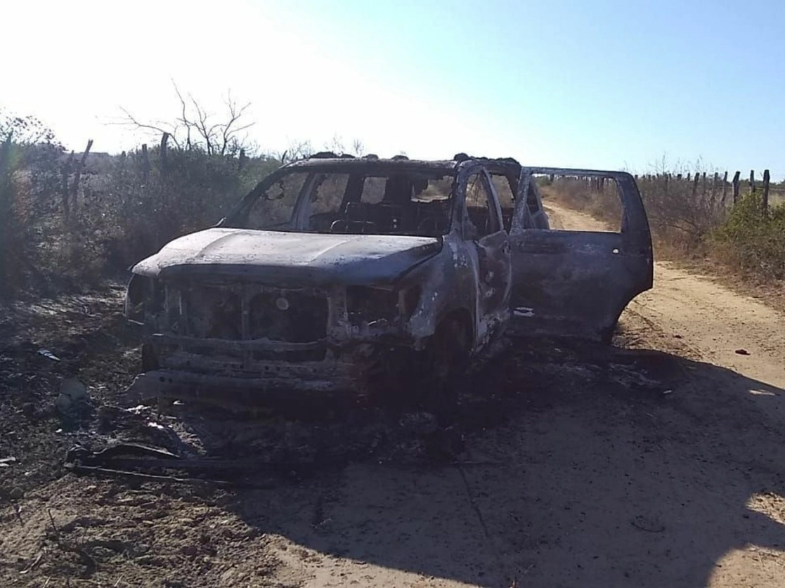 La tarde del 22 de enero se hallaron al menos 19 cuerpos y vehículos calcinados en el poblado de Santa Anita del municipio de Camargo, Tamaulipas. Foto Cuartoscuro