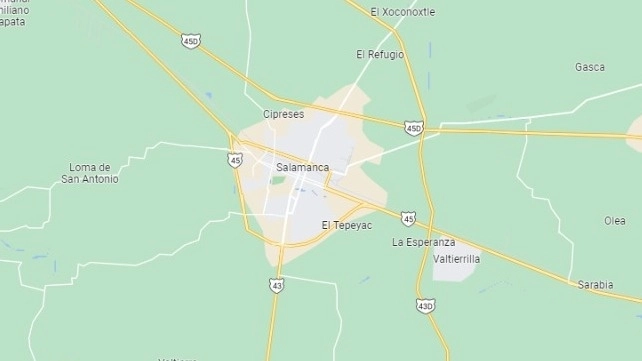 De las seis personas que fueron asesinadas en la comunidad Barrón, cinco eran estudiantes del telebachillerato “General Mariano Escobedo” y la sexta víctima es una mujer de 65 años. Imagen tomada de Google Maps