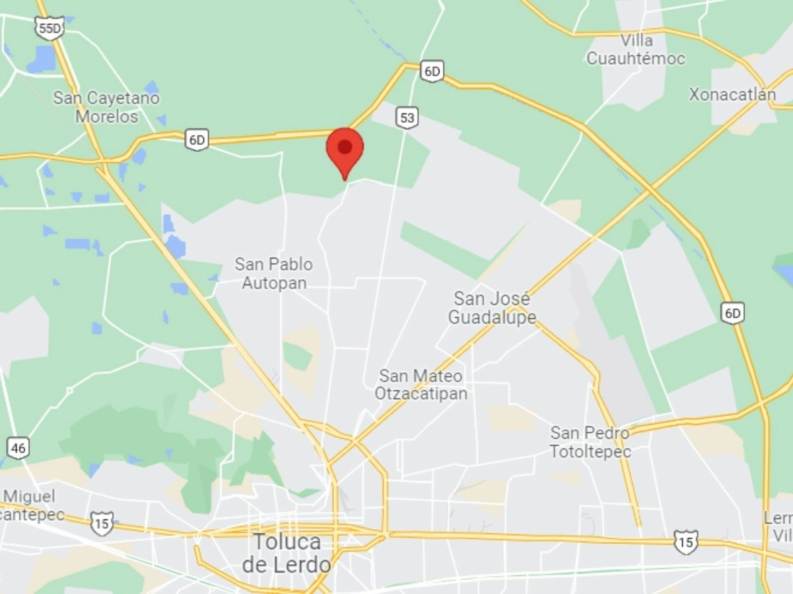 El cadáver encontrado el lunes al lado de milpas en San Diego Linares, corresponde a Ana Alondra, de 17 años. Imagen tomada de Google Maps