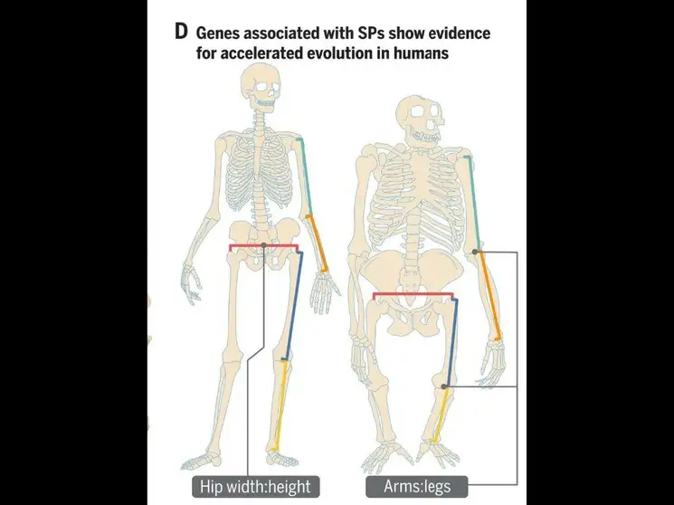 La investigación da información de nuestro pasado evolutivo y abre una ventana a un futuro en el que los médicos podrán predecir mejor el riesgo de que los pacientes desarrollen dolencias como el dolor de espalda o la artritis en etapas posteriores de su vida, destacan sus autores. Imagen tomada del sitio https://www.science.org/doi/10.1126/science.adf8009

