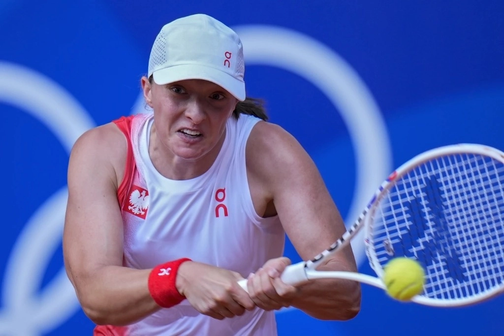 La polaca Iga Swiatek se quedo con la medalla de bronce en el tenis individual de los JO de París. Foto Ap
