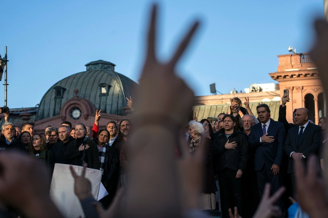 Simpatizantes de la vice presidenta Cristina Fernández. Foto Ap