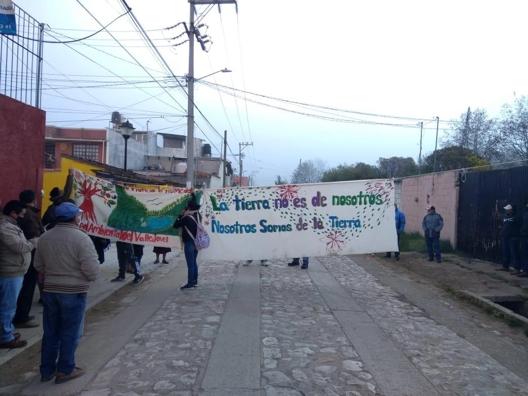 Los manifestantes, agrupados en el Consejo General de Colonias del Sur y de los humedales han expresado su inconformidad durante tres semanas, el 22 de marzo de 2021. Foto La Jornada