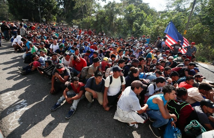 Integrantes de una caravana migrante en imagen de archivo. Foto Víctor Camacho