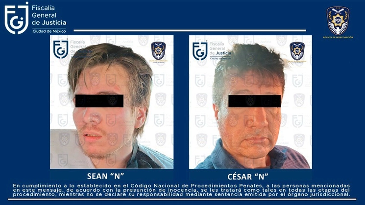 Un juez de control impuso prisión preventiva justificada a Sean Alejandro N y César N, presuntos responsables del feminicidio de Montserrat Juárez Gómez. Imagen cortesía FGJ-CDMX