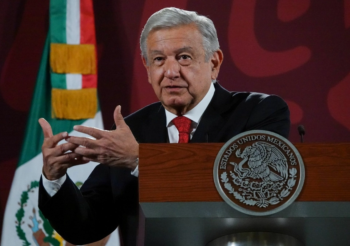 El presidente López Obrador, durante su conferencia de esta mañana del 5 de octubre. Foto Cuartoscuro 