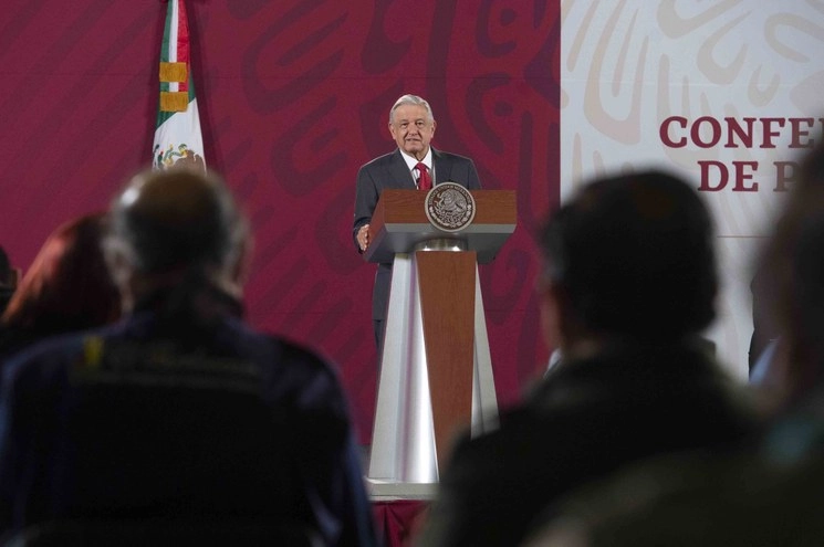 El presidente López Obrador durante la conferencia matutina en Palacio Nacional, el 11 de septiembre de 2020. Foto Presidencia