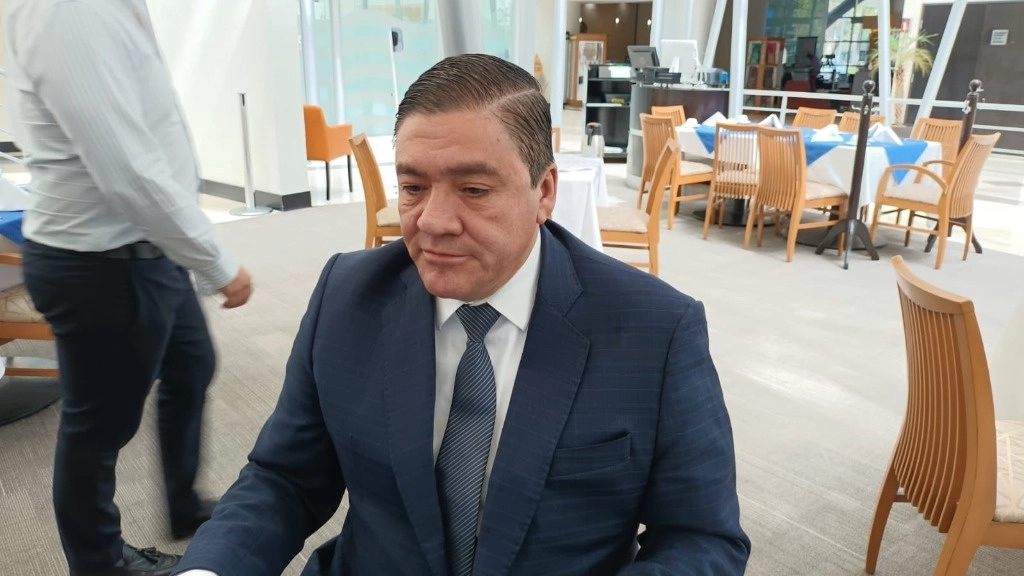 El candidato de Morena para la alcaldía de Guanajuato, Jorge Antonio Rodríguez, el 30 de enero de 2024. Foto Carlos García