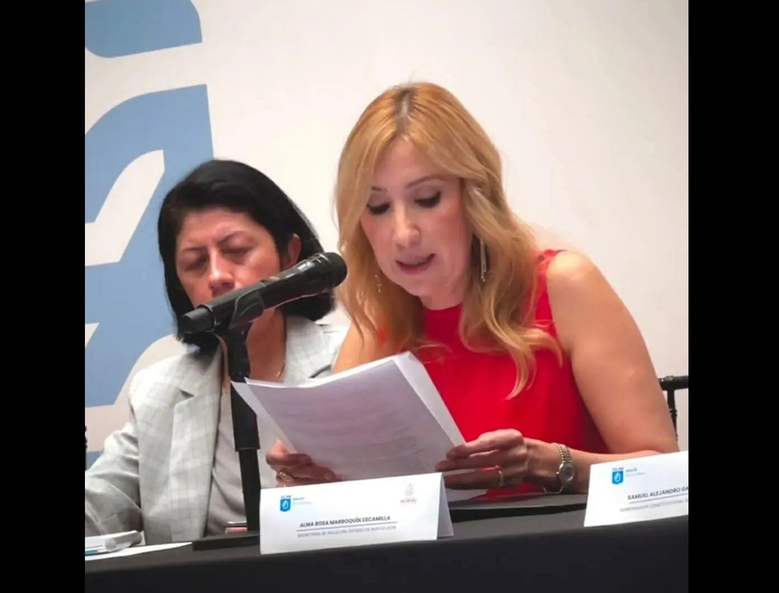 Alma Rosa Marroquín Escamilla, titular de la Secretaría de Salud de Nuevo León, reportó el nuevo caso de hepatitis en la entidad. Foto tomada del sitio de https://es-la.facebook.com/SecretariaSaludNL / Archivo