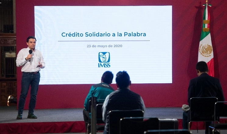 El director del IMSS, Zoé Robledo en la conferencia de créditos a la palabra de este sábado. Foto Presidencia