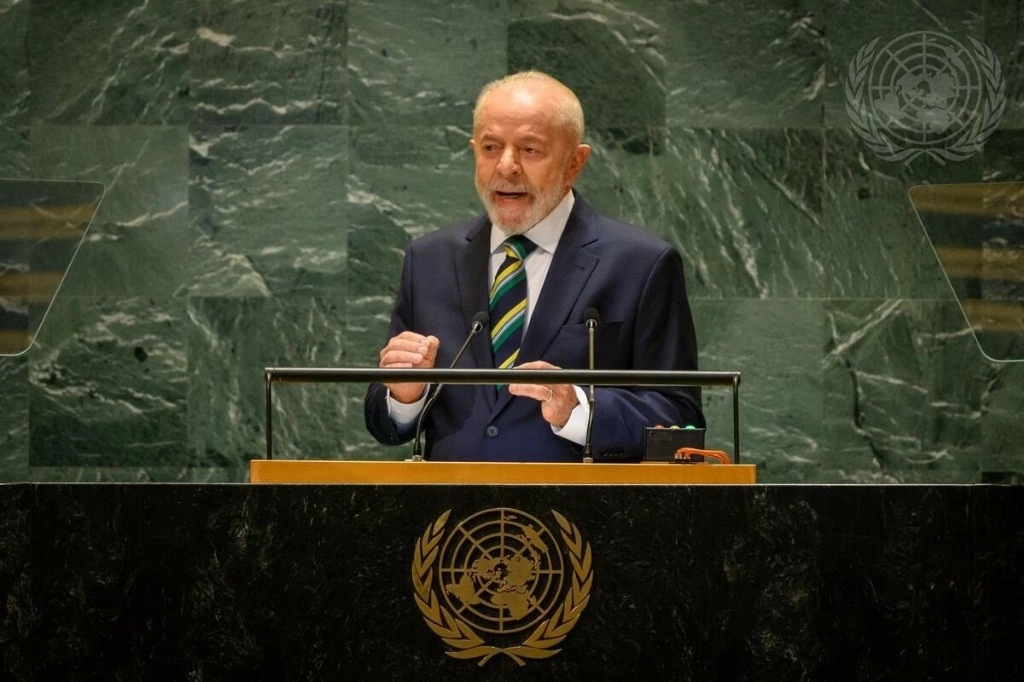 El presidente de Brasil, Lula da Silva, en la ONU. Foto Europa Press